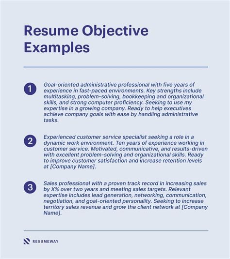 objective example for resume