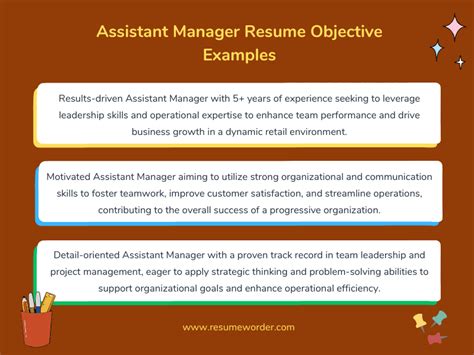 objective of assistant manager