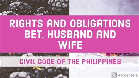 obligation of husband and wife civil code