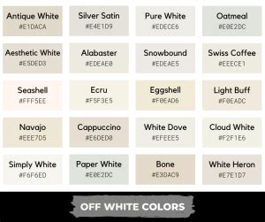 off white shade color code