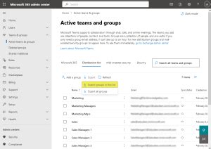 office 365 export distribution group members to csv powershell