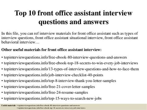 office assistant interview questions