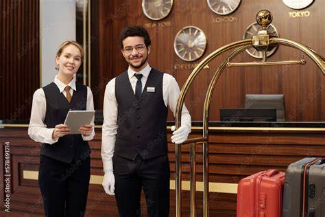 office boy assisting guests