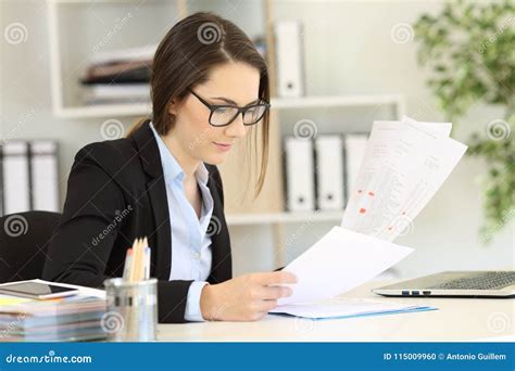 Office worker checking documents