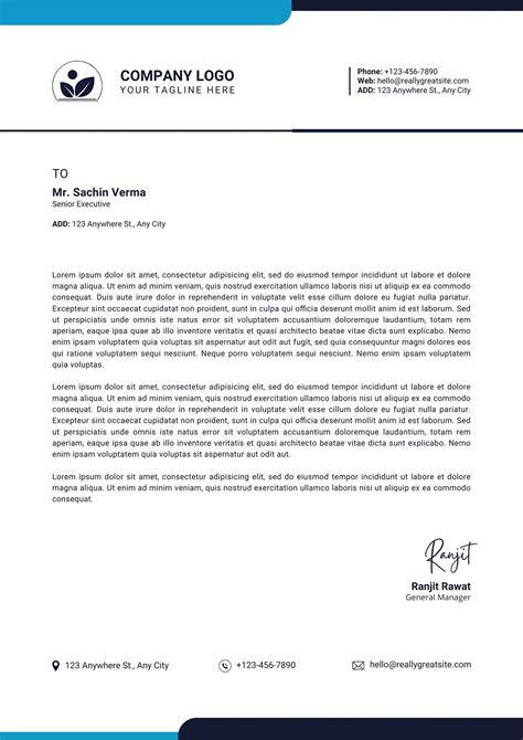 official letterhead example