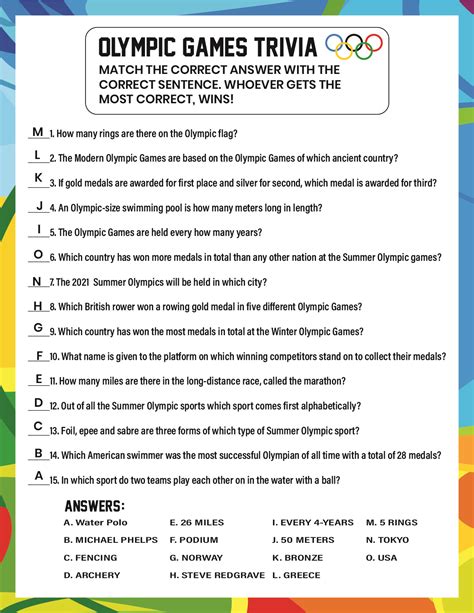 olympics quiz questions and answers pdf free
