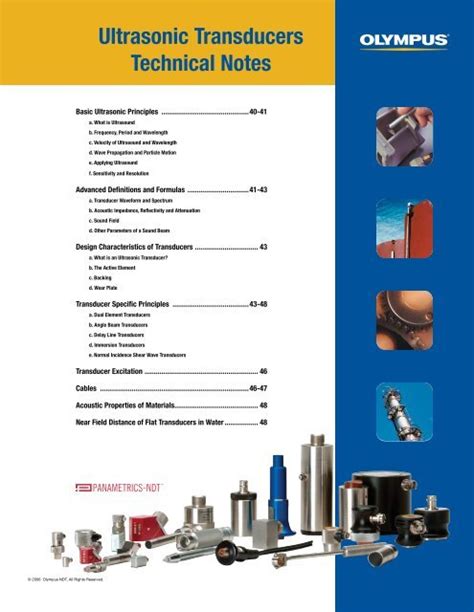 Olympus Transducer Catalog