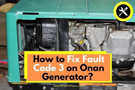 onan generator fault code 3 6