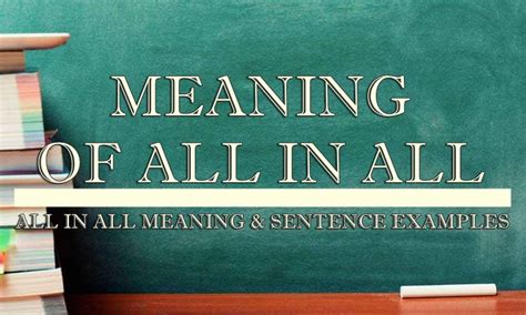 one in all in meaning