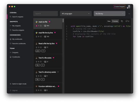 online code snippet manager