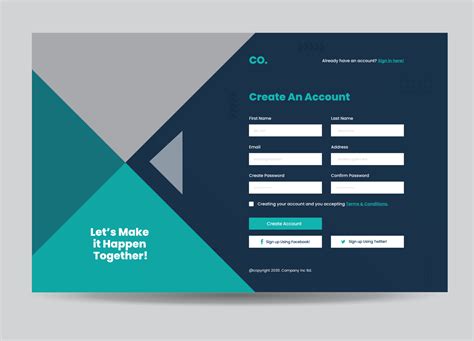 Online registration form illustration