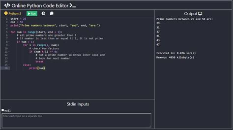 online run python code