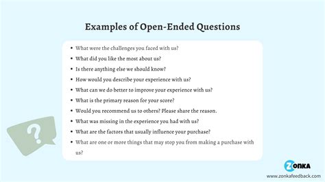 open ended questions examples in research