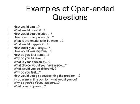 open ended questions in counselling examples