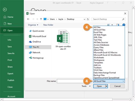 open file in excel format