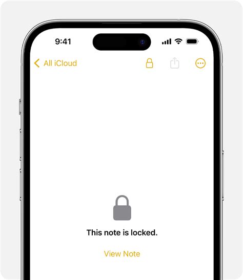 open locked notes with face id