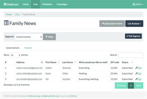 open source mailing list