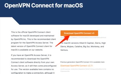 openvpn not working on mac