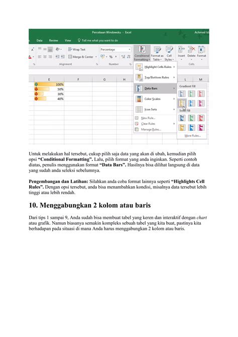 opsi cell formatting di excel