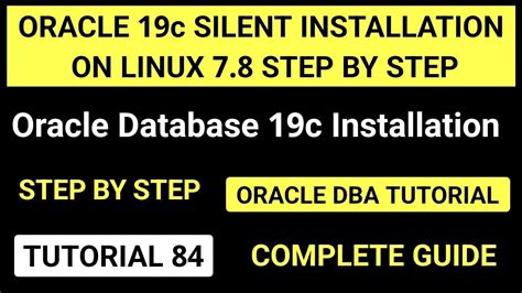 oracle 19c silent installation on linux 8 step by step