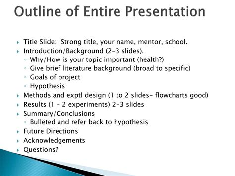 oral presentation instructions