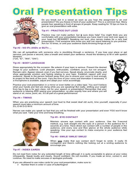 oral presentation tips pdf