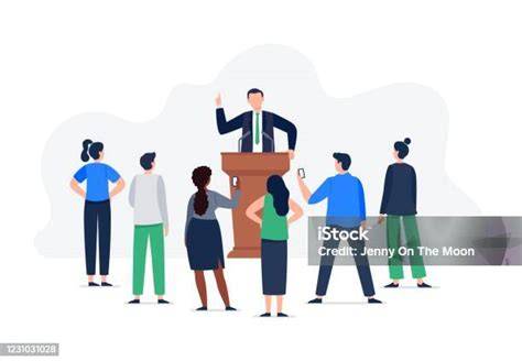 Orang mendengarkan pidato