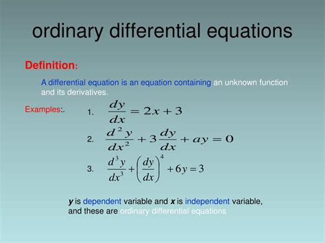 ordinary differential equations examples pdf