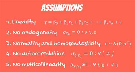 ordinary least squares regression assumptions