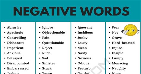 other negative words