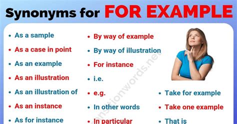 other words to use instead of for instance