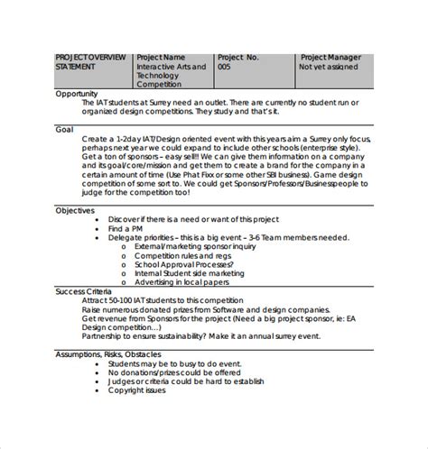 overview document example