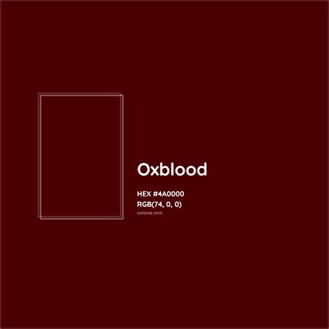 oxblood color code
