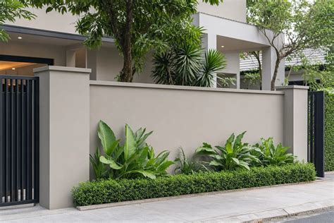 Pagar bata ringan finishing halus modern