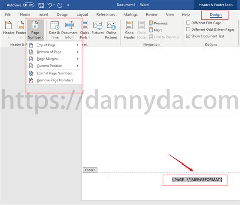page mergeformat word is an example of