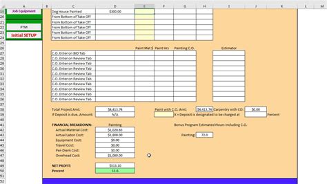 paint consumption calculation formula excel pdf