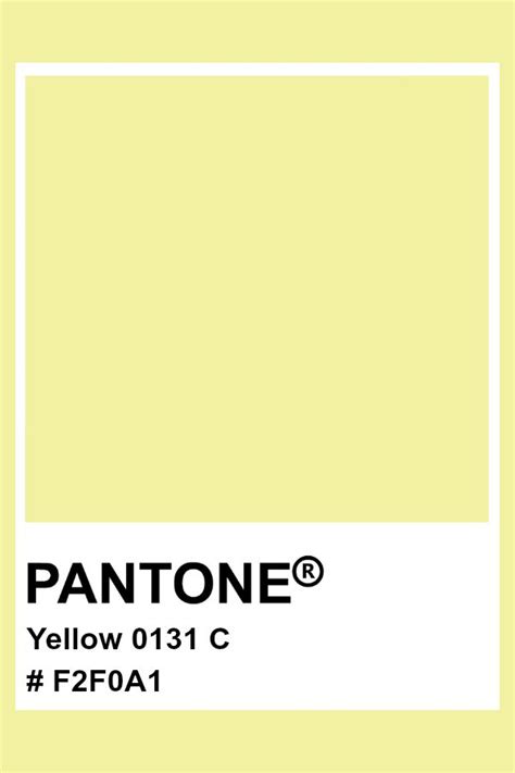 pale yellow pantone code