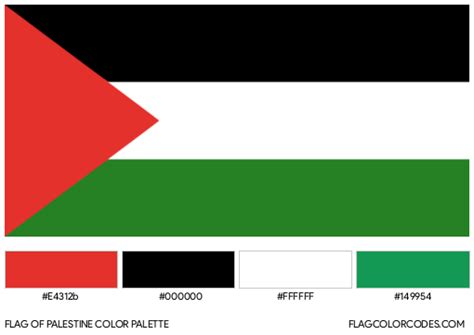 palestine flag color code