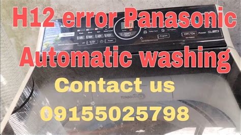 panasonic automatic washing machine h12 error code