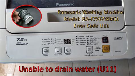 panasonic washing machine error code u11 reset
