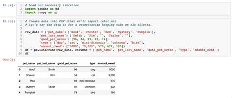 pandas example code