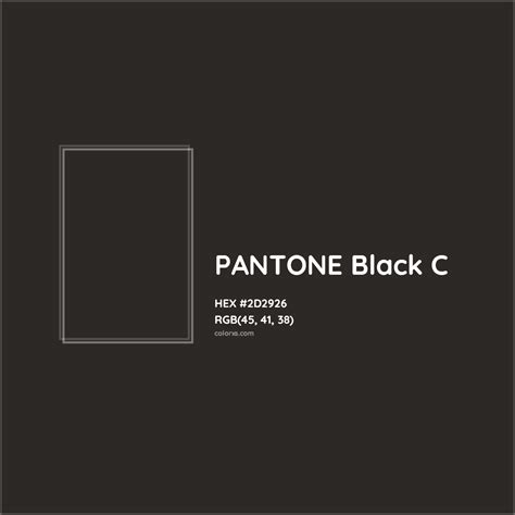 pantone black c color code