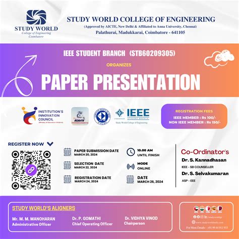 paper presentation events in coimbatore