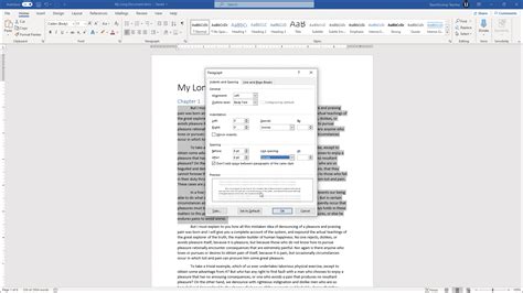 paragraph spacing