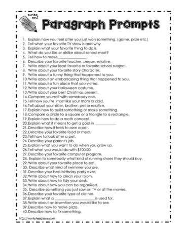 paragraph writing topics for class 5 icse