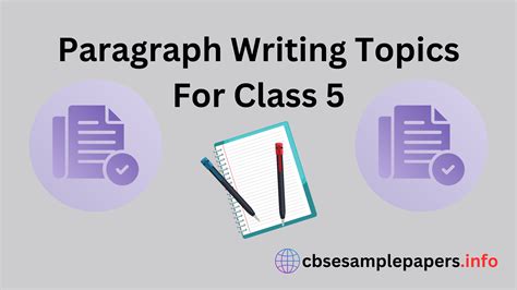 paragraph writing topics for class 5 with answers cbse