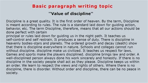 paragraph writing topics for students with answers in english