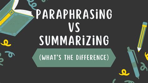 paraphrasing is different from summarising because