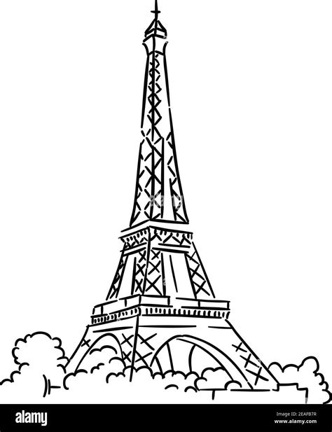 paris eiffel tower drawings