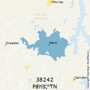 paris tn zip code map